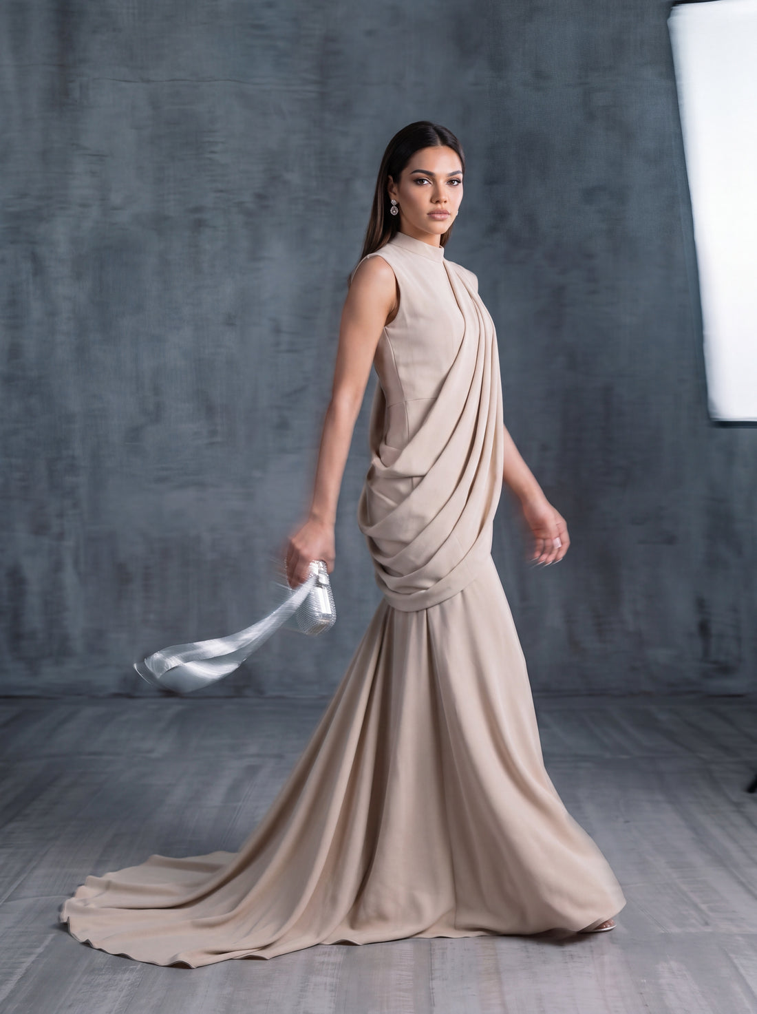 The Aurelle Draped Gown