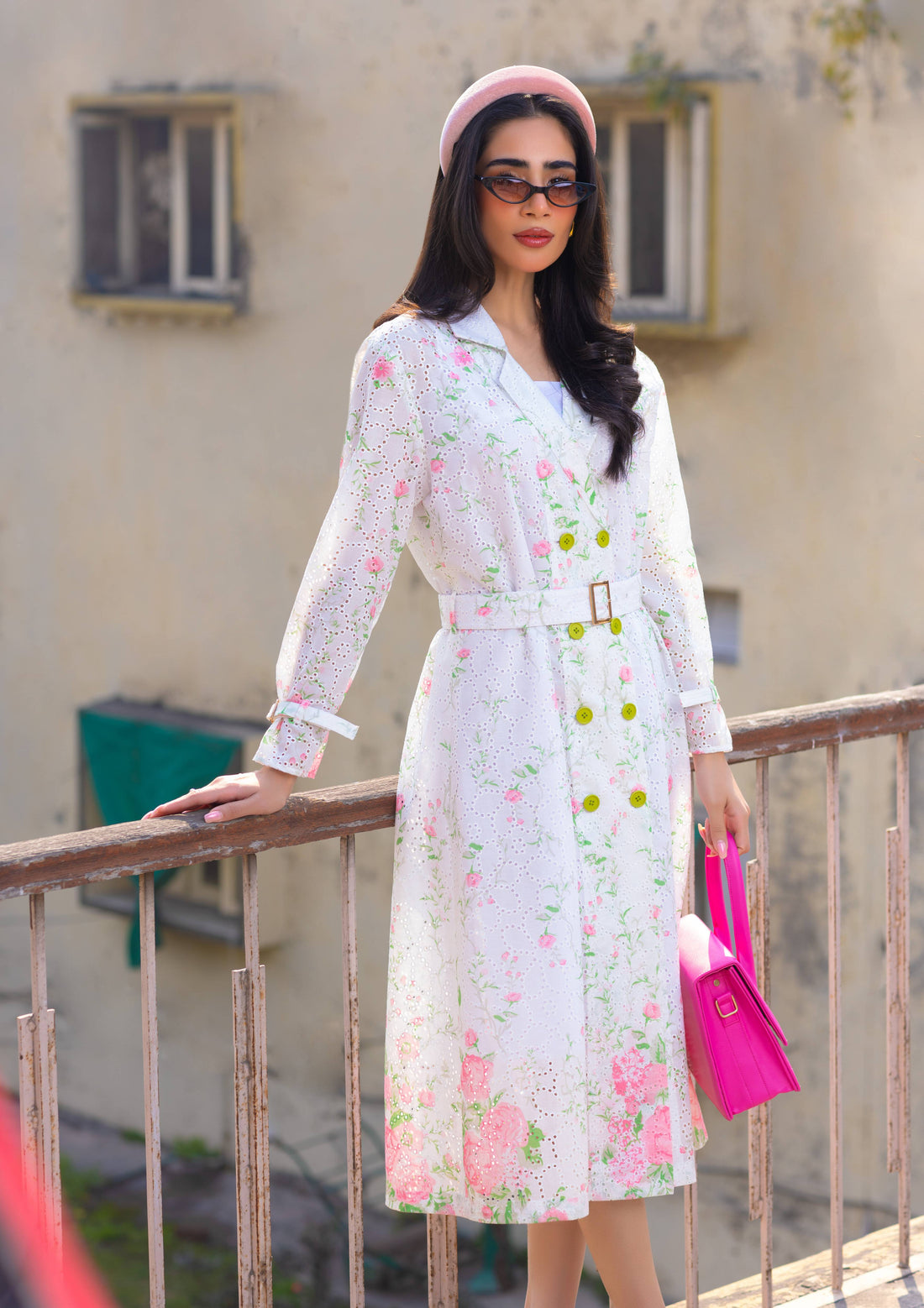 White Trench Dress