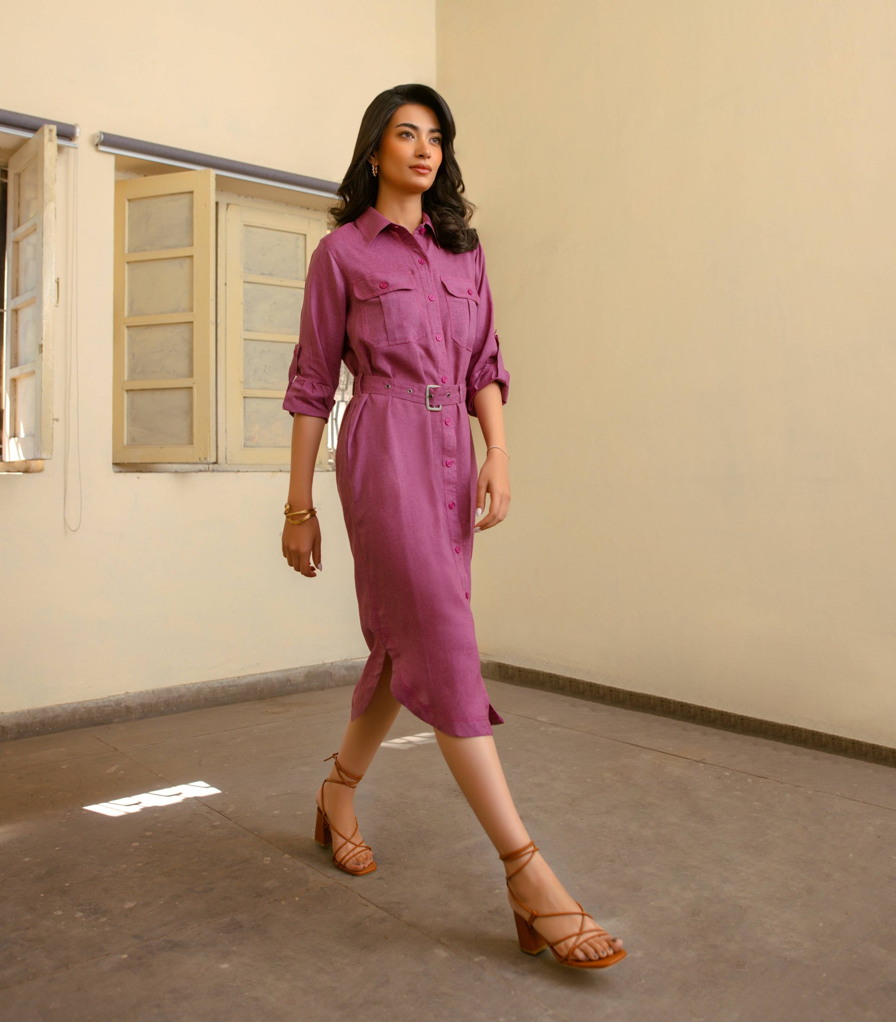 Violet Shirt Dress