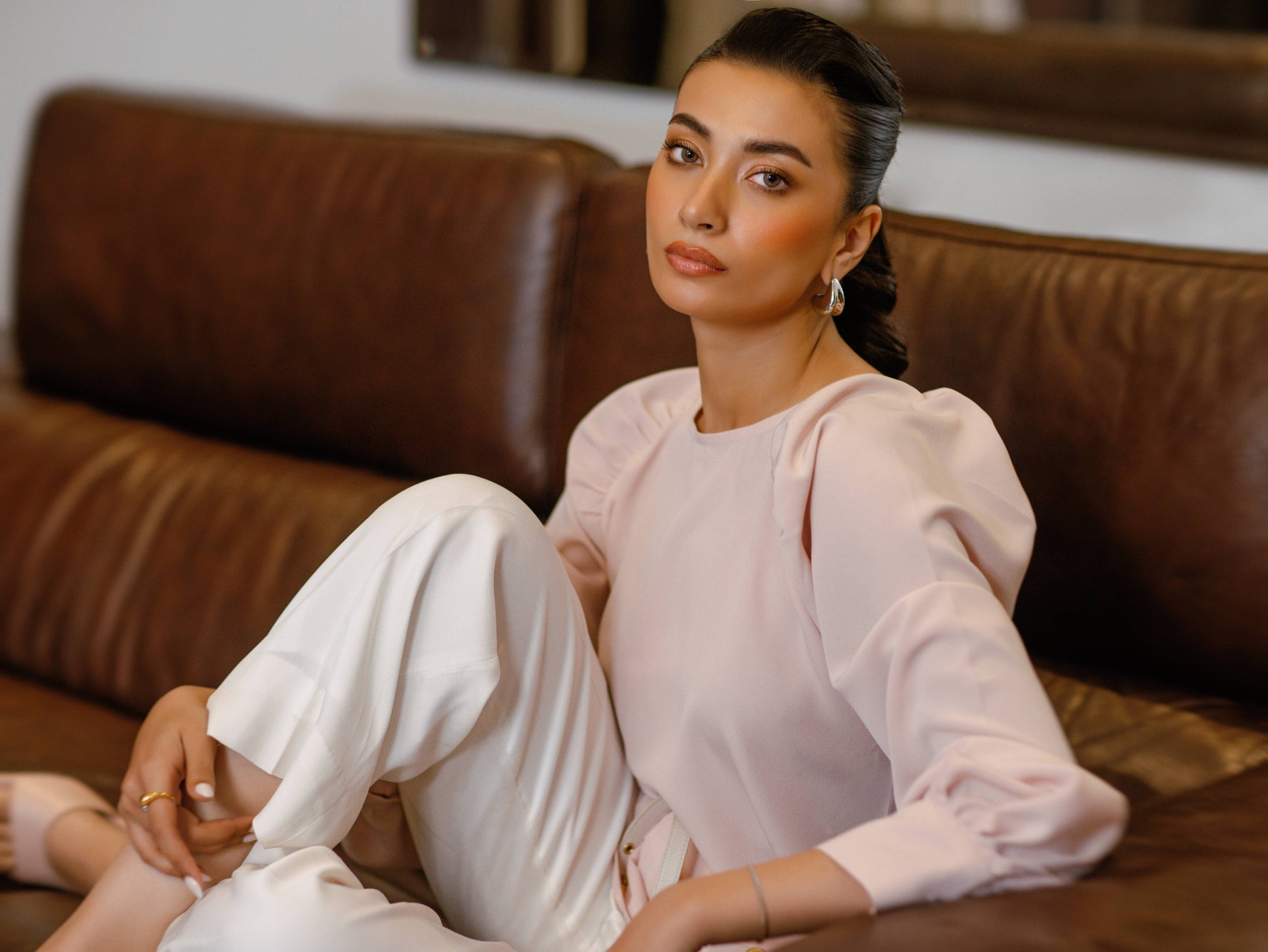 Pink Cuffed Blouse