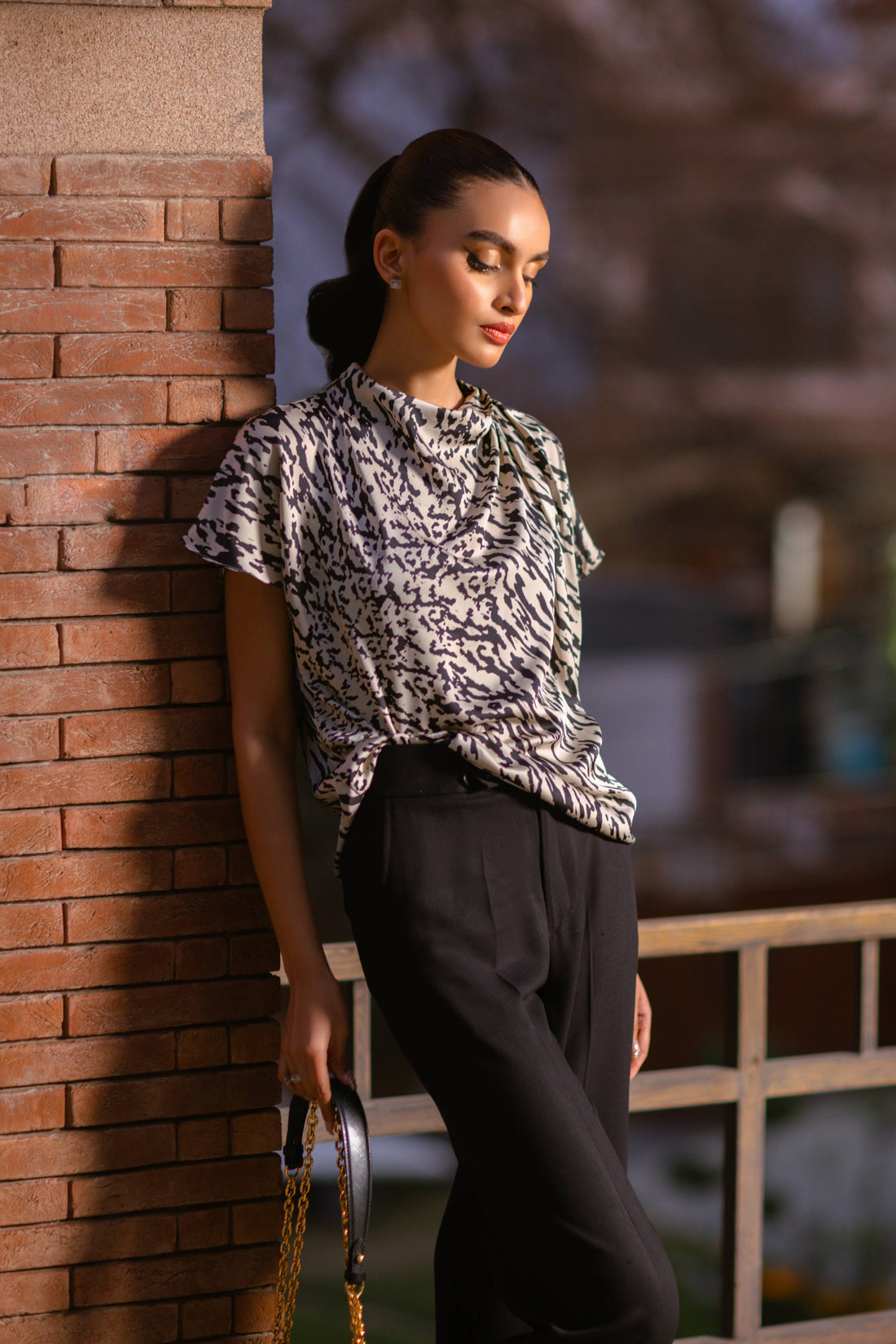 Cheetah Print Blouse