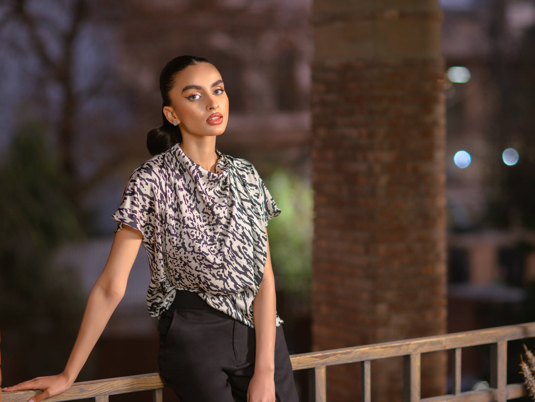 Cheetah Print Blouse