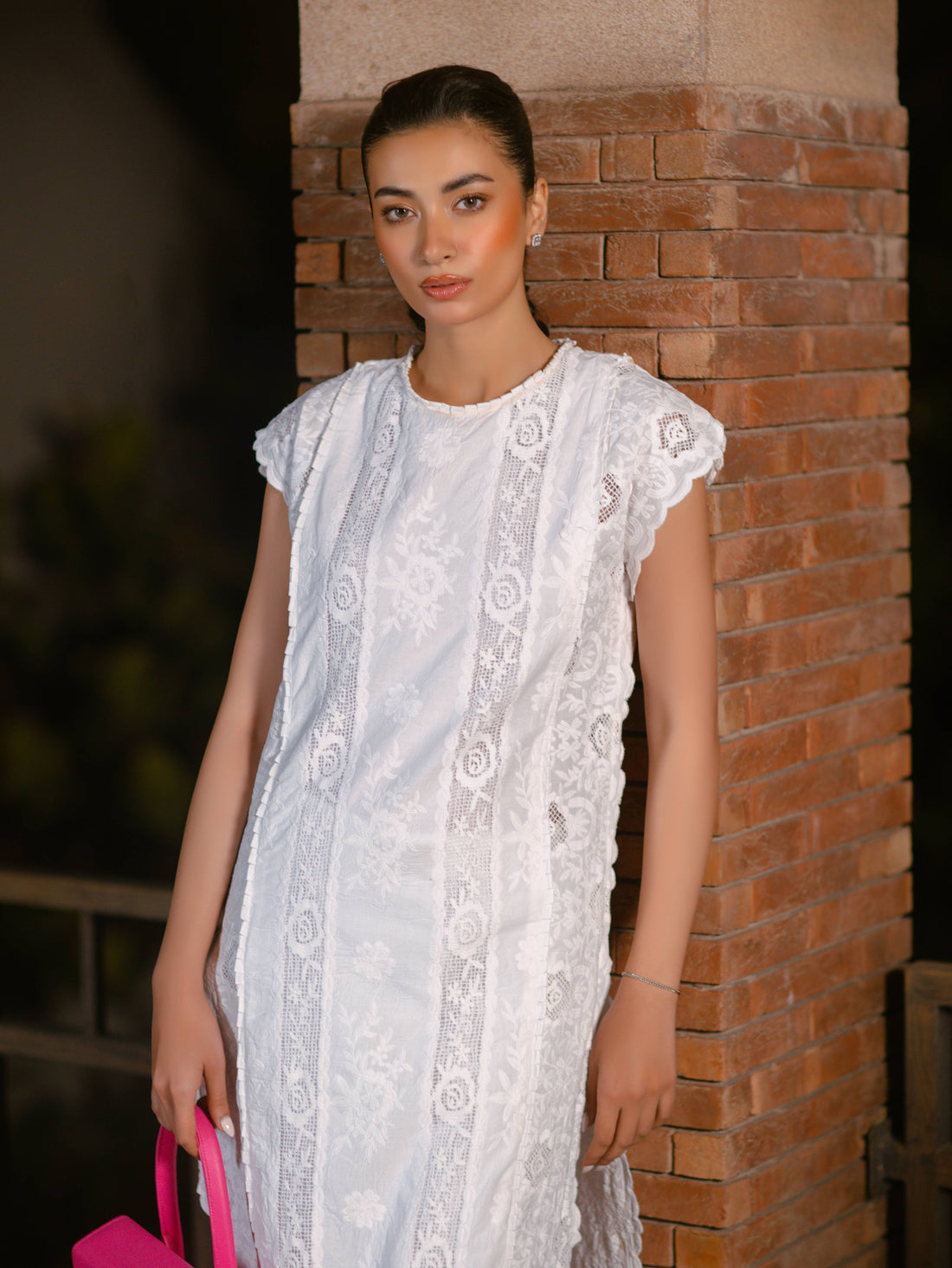 White Chikankari Shirt