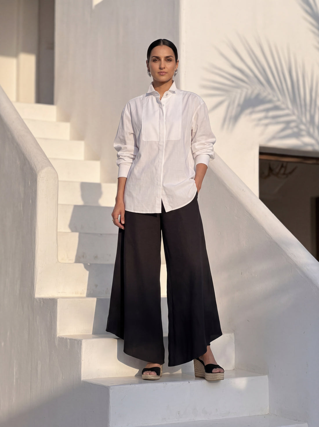 Front Open Linen Co-ord Set