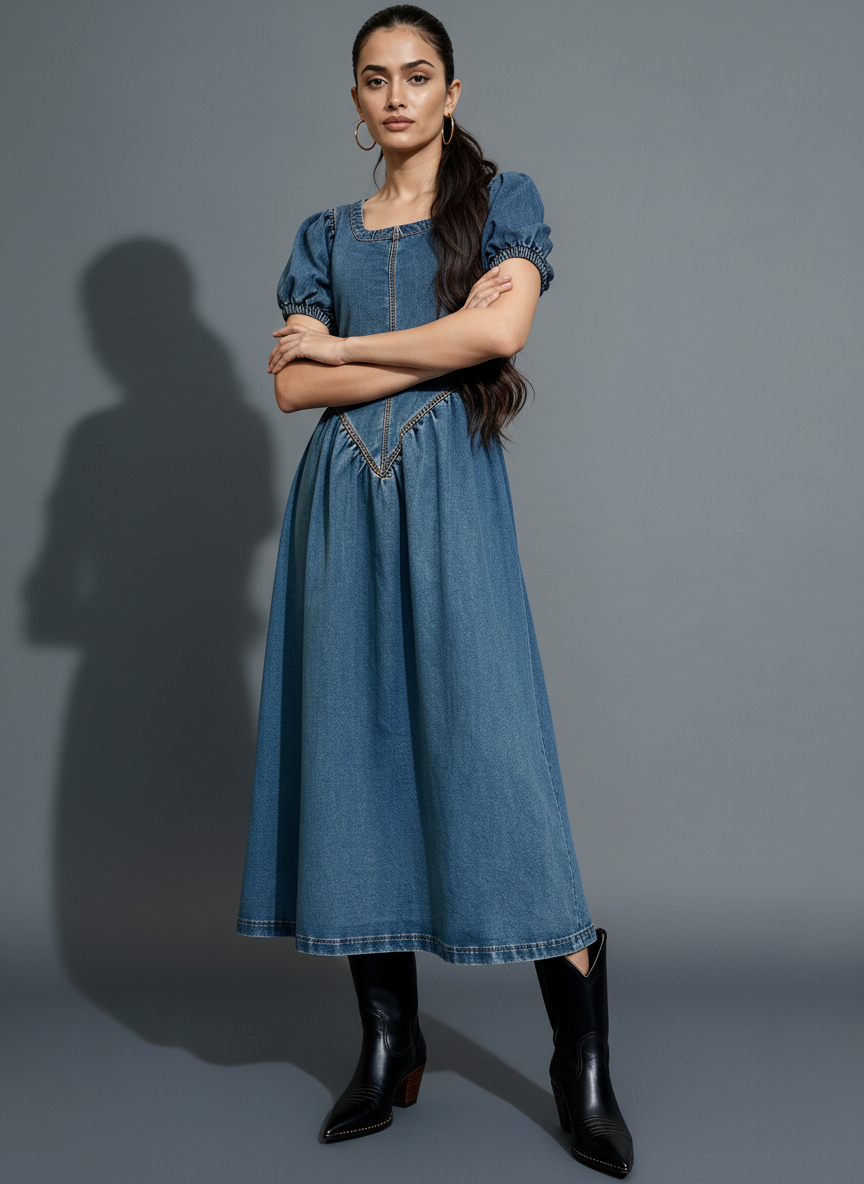 Denim Maxi Dress