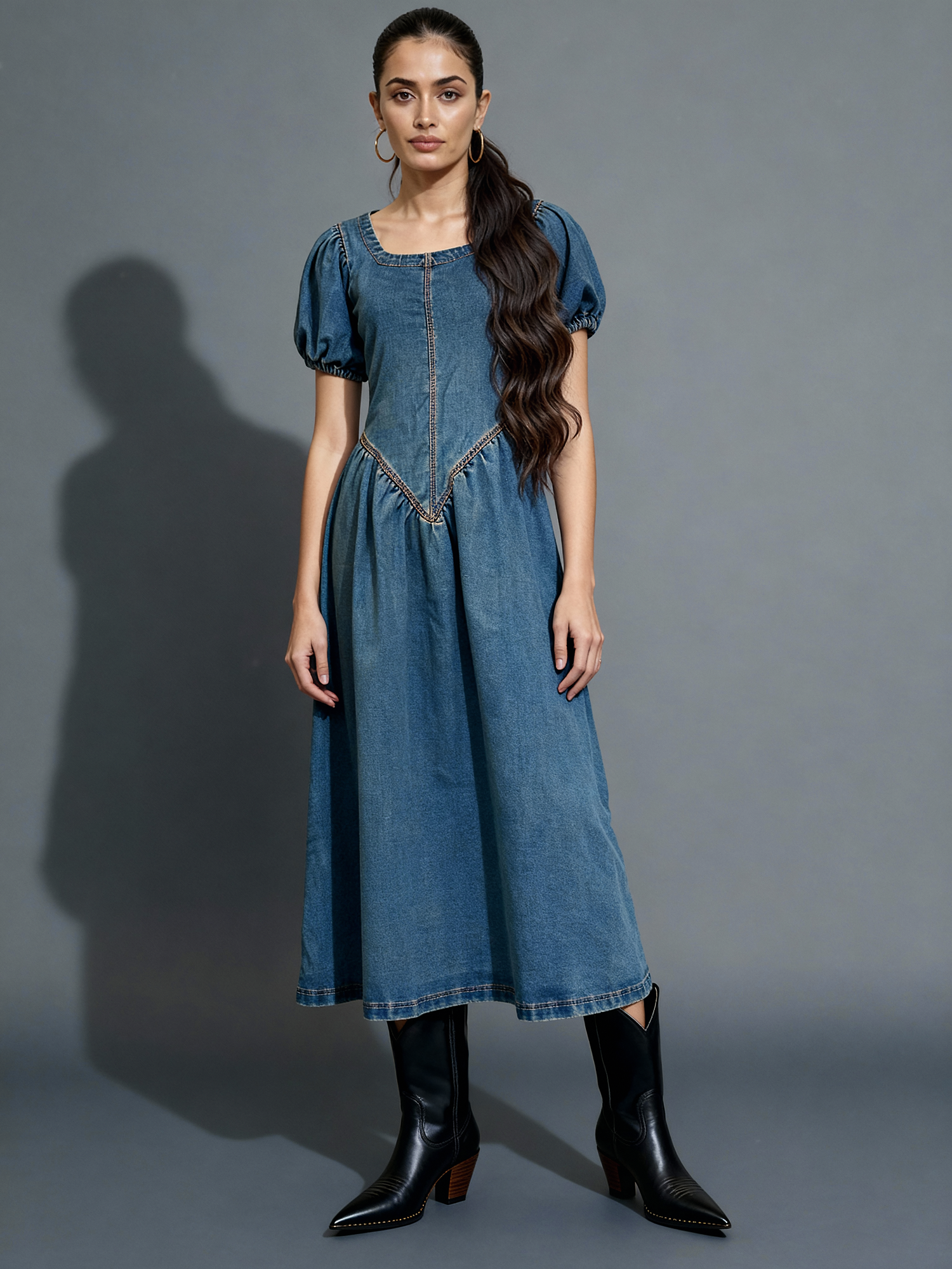 Denim Maxi Dress