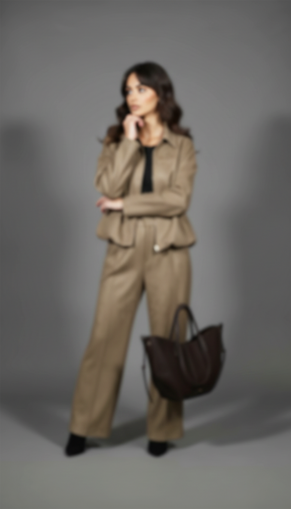 Suede Bomber Jacket Pants