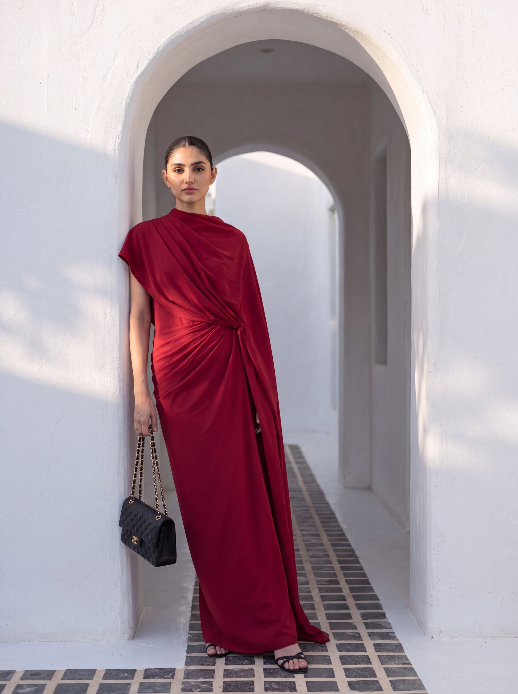 Luna Draped Saree Gown