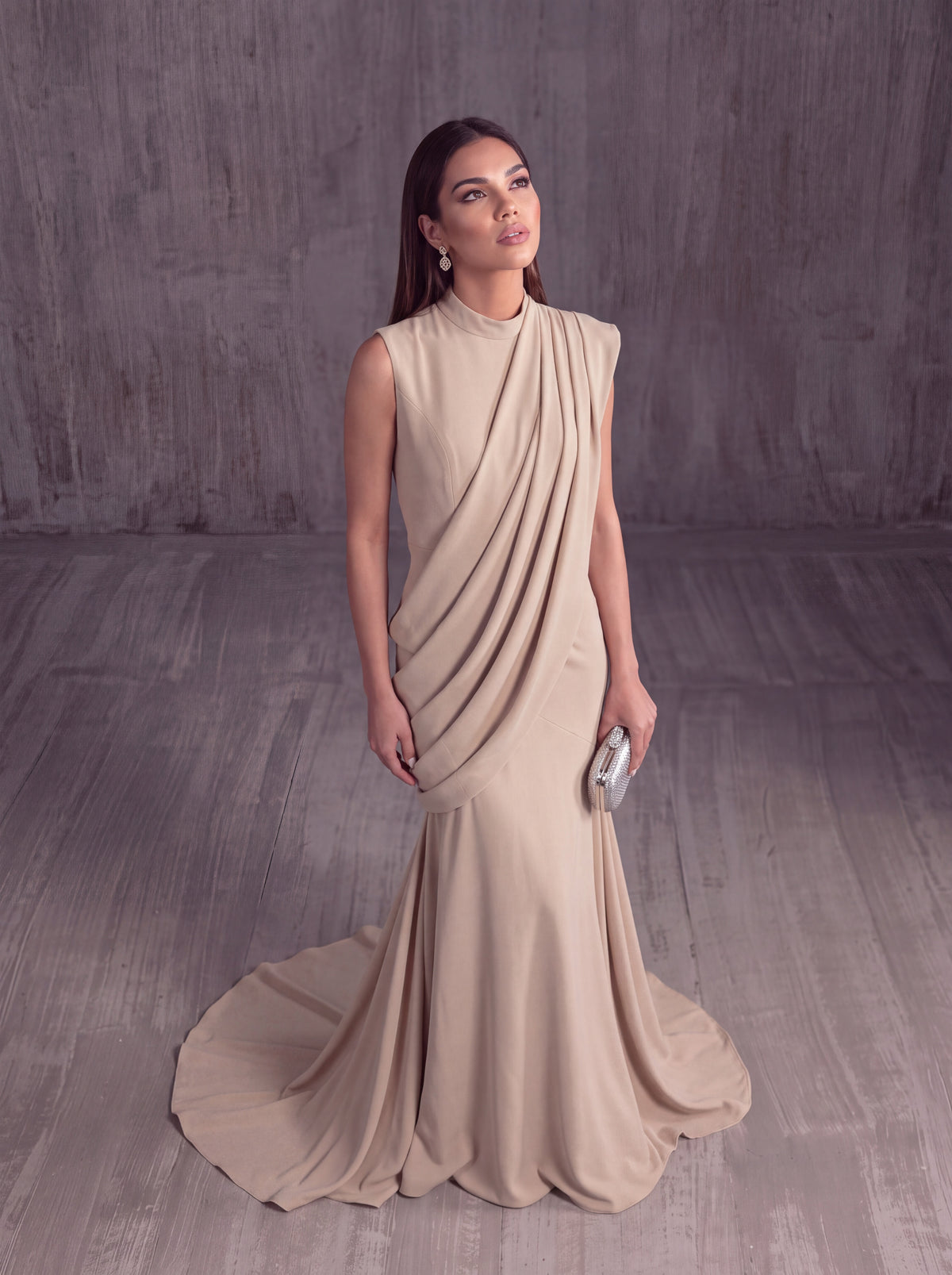 The Aurelle Draped Gown
