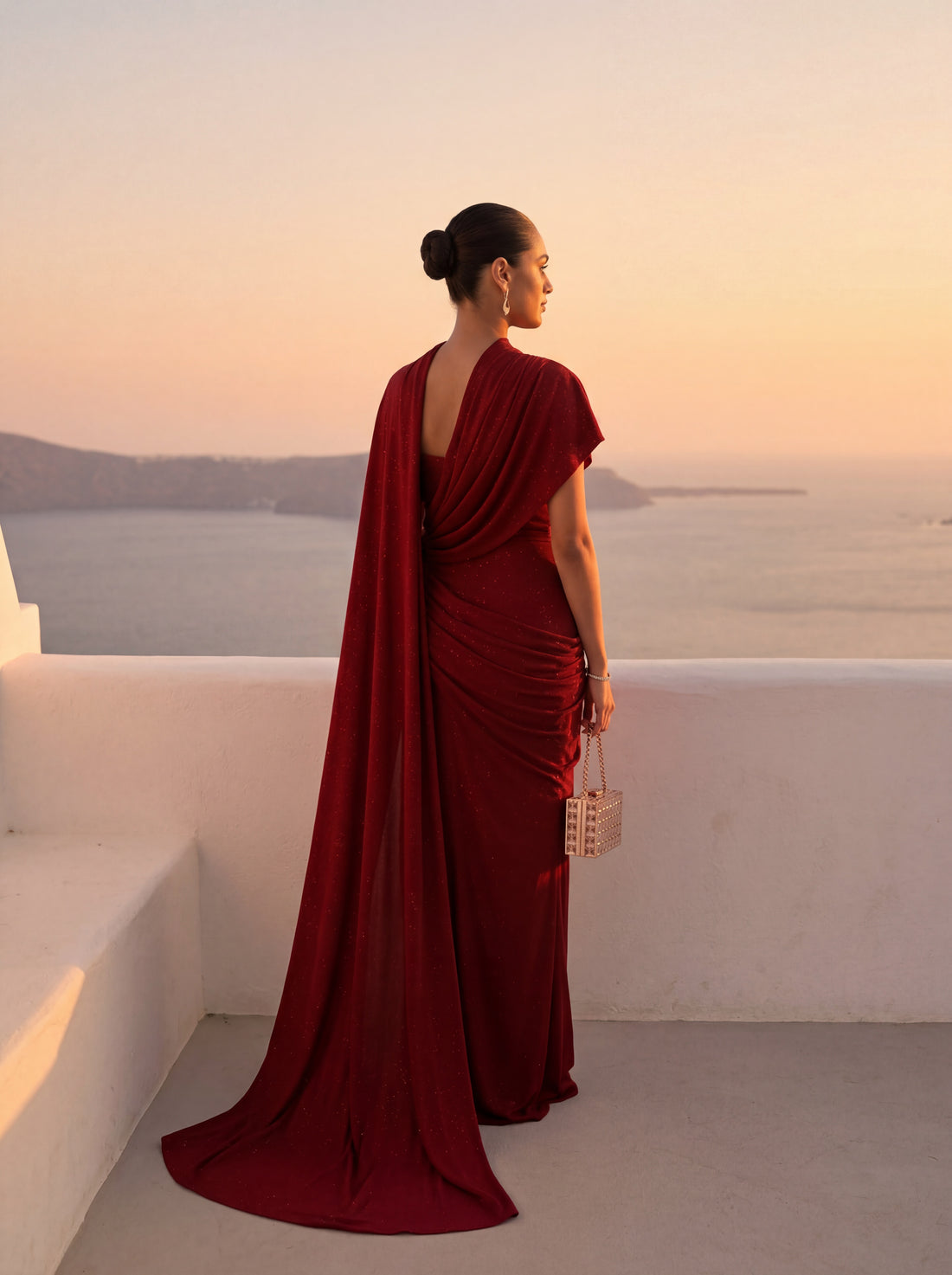 Luna Draped Saree Gown