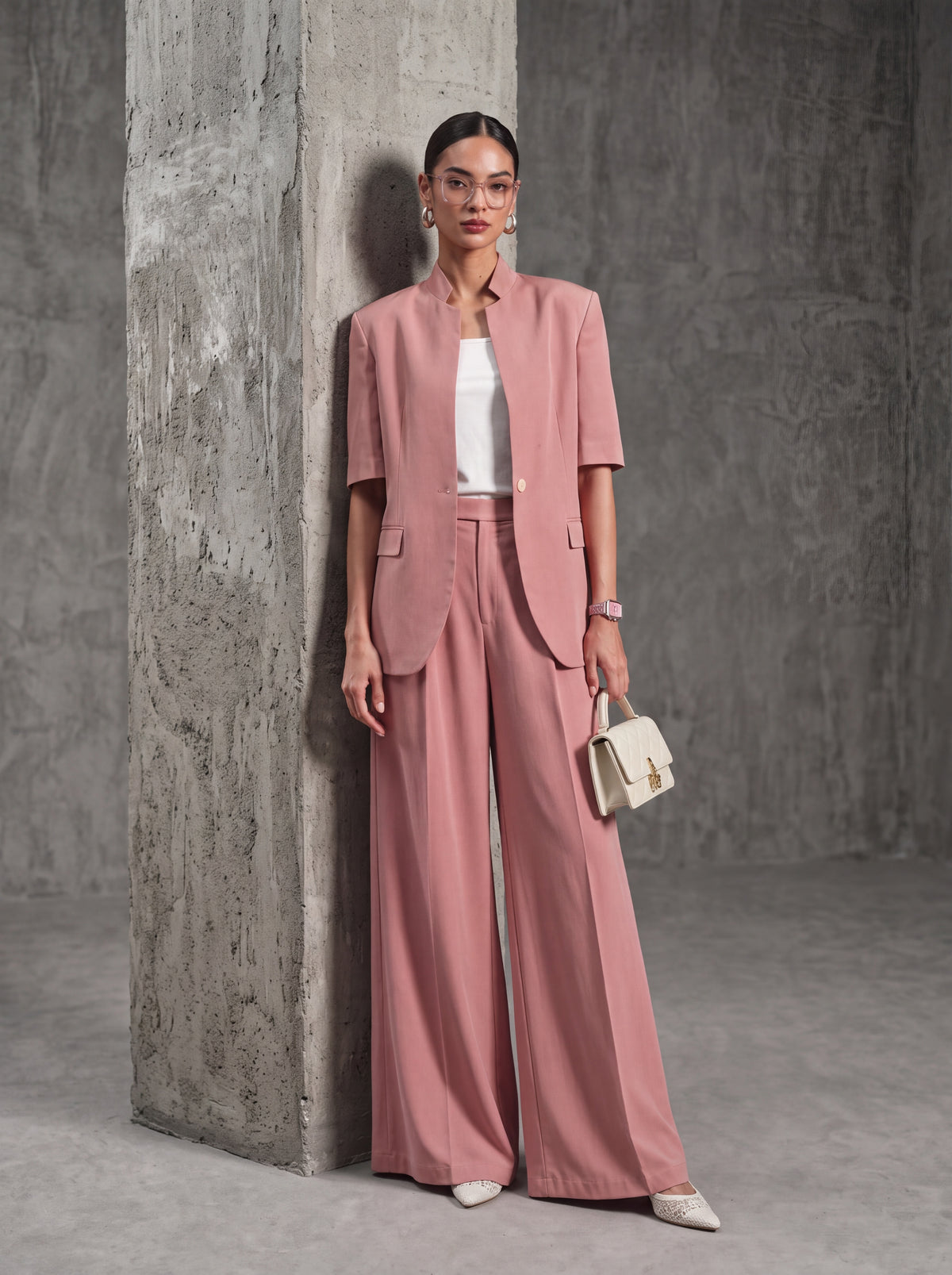 Blush Tailored Set
