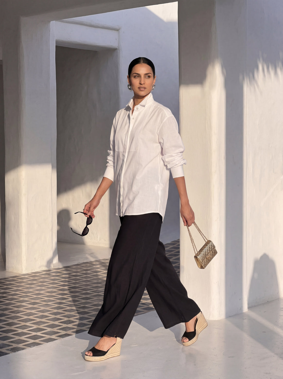 Front Open Linen Co-ord Set