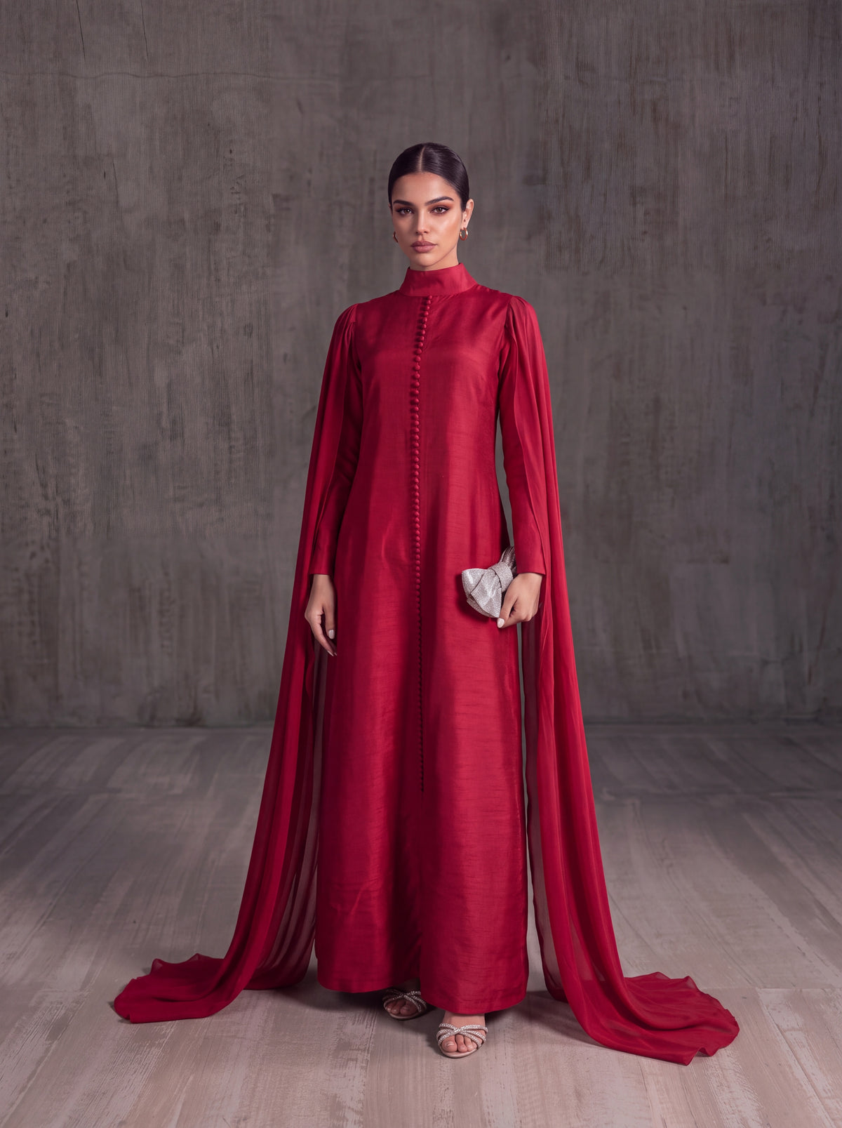 The Crimson Elegance Gown