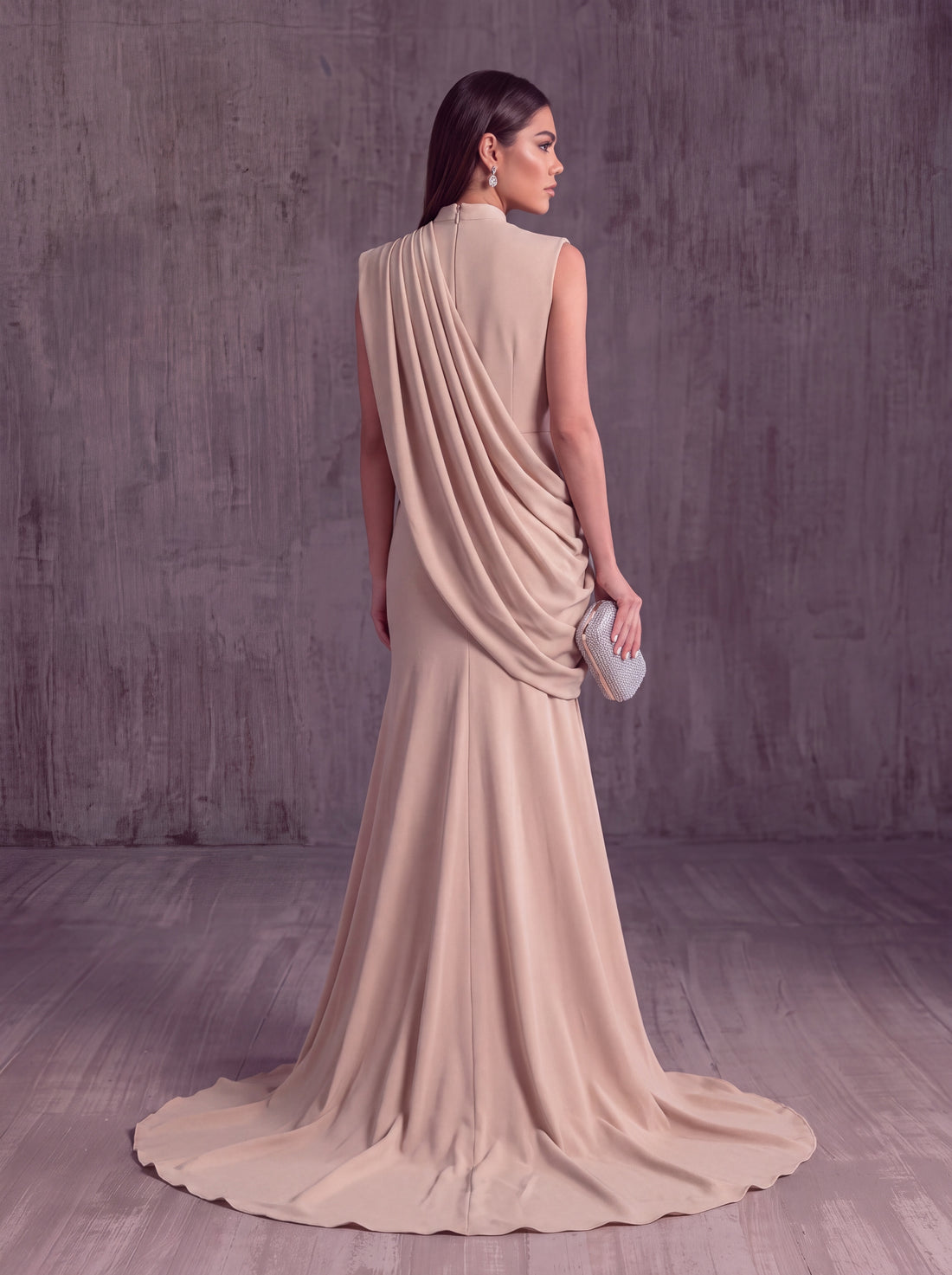 The Aurelle Draped Gown