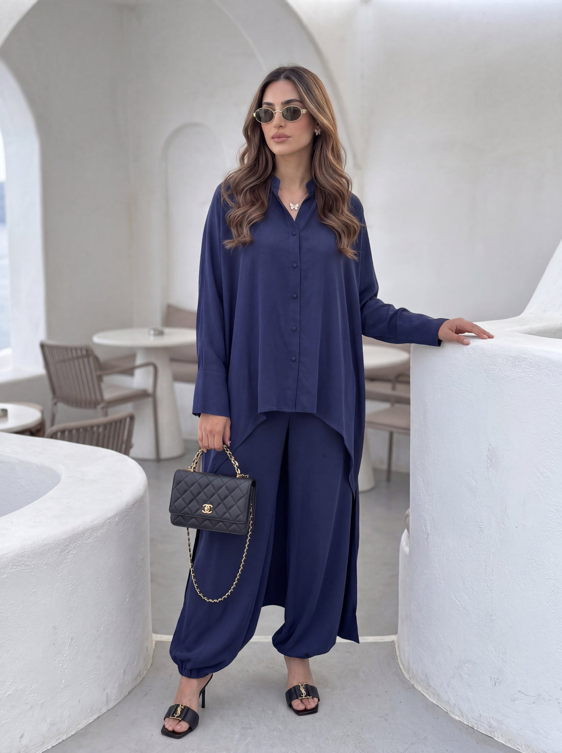 Navy Blue 2-Piece Co-ord Set