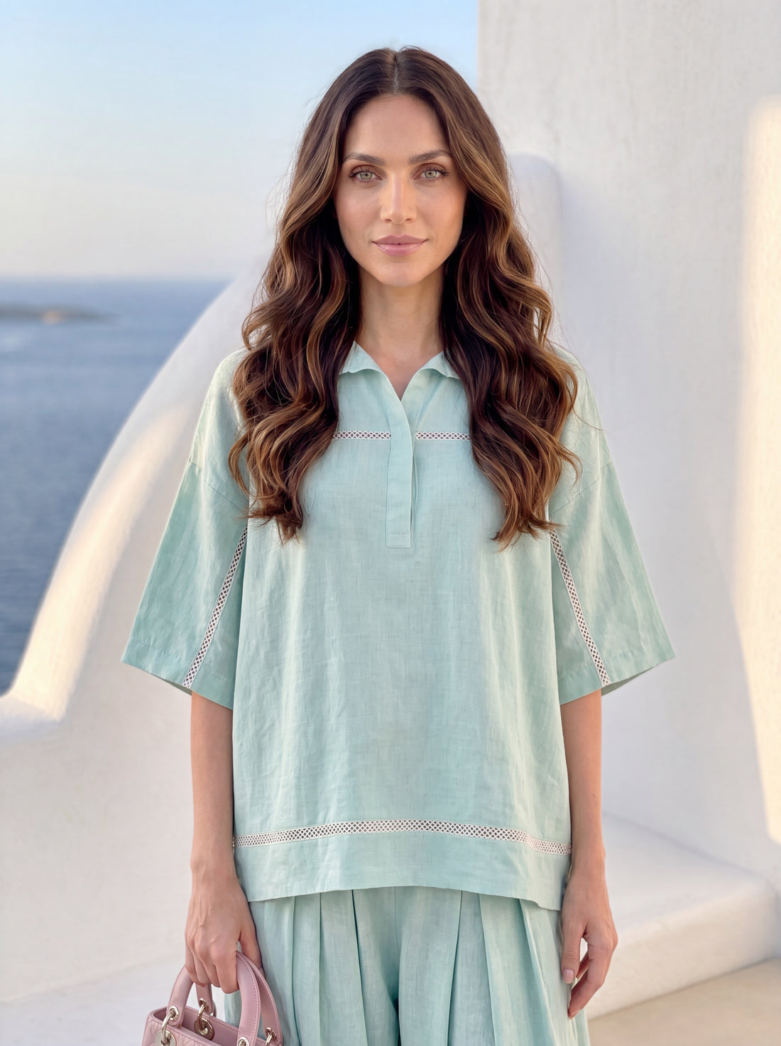 Seafoam Linen Co-ord Set