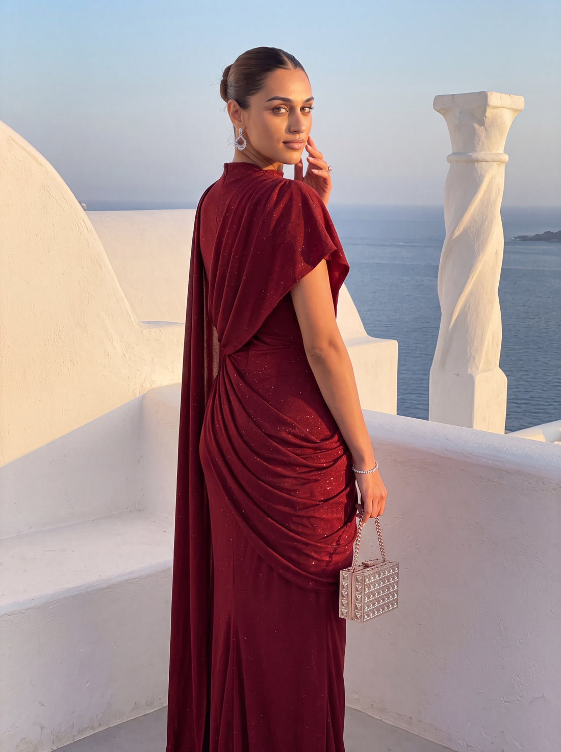 Luna Draped Saree Gown