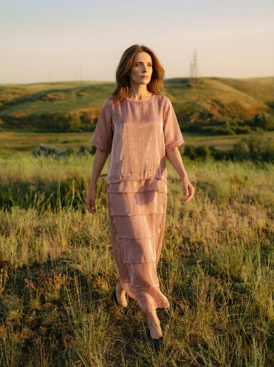 Rayon Silk Luster Dress