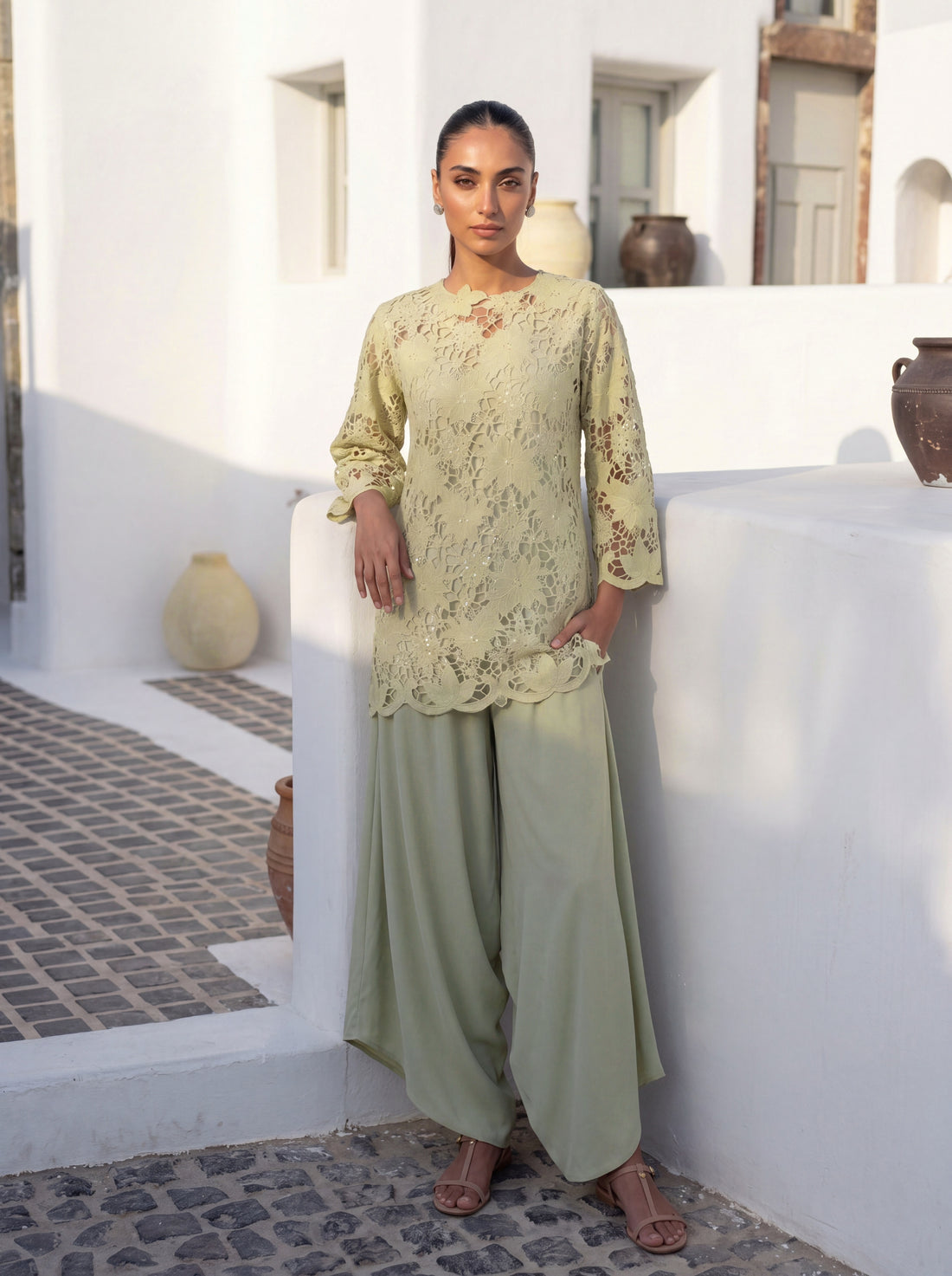 Sage Lace Co-ord Set