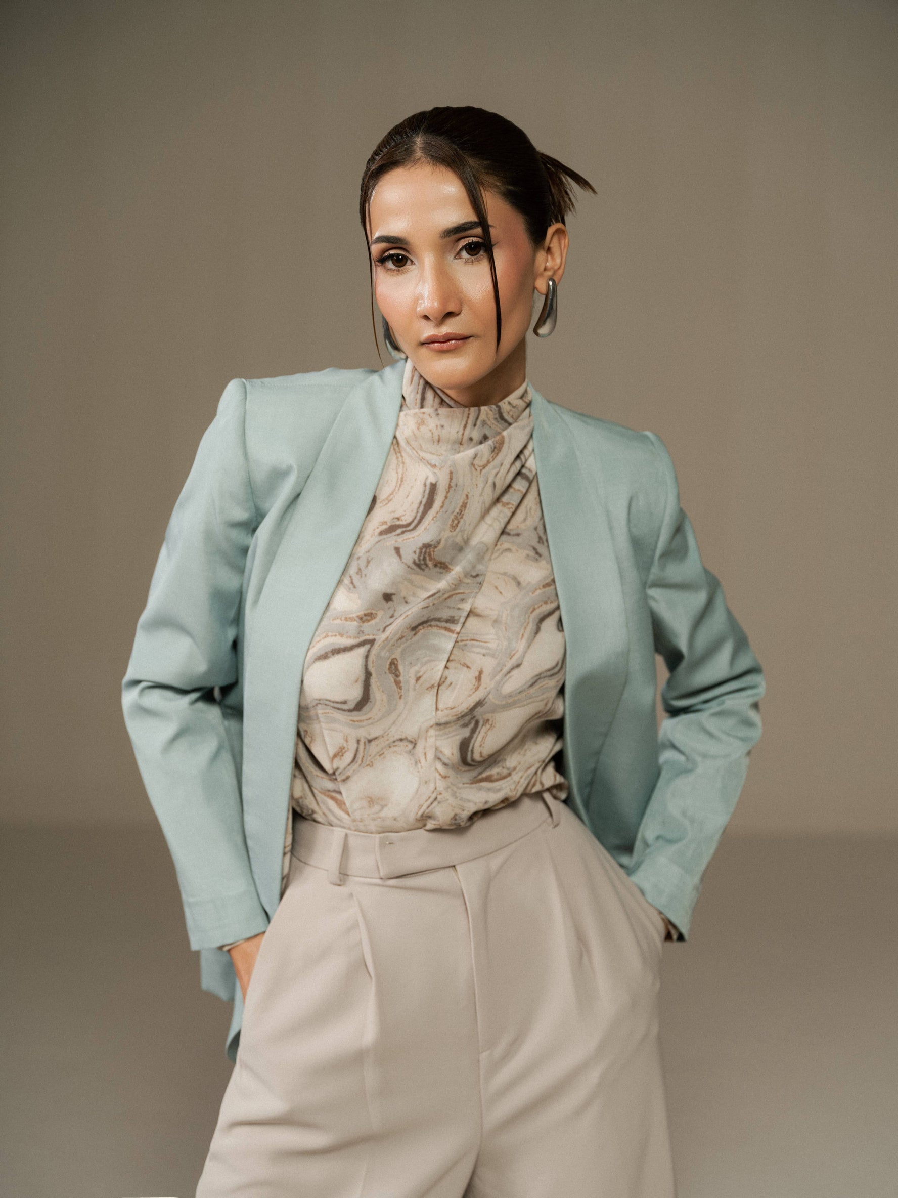 Luna Tailored Wide-Leg Trousers