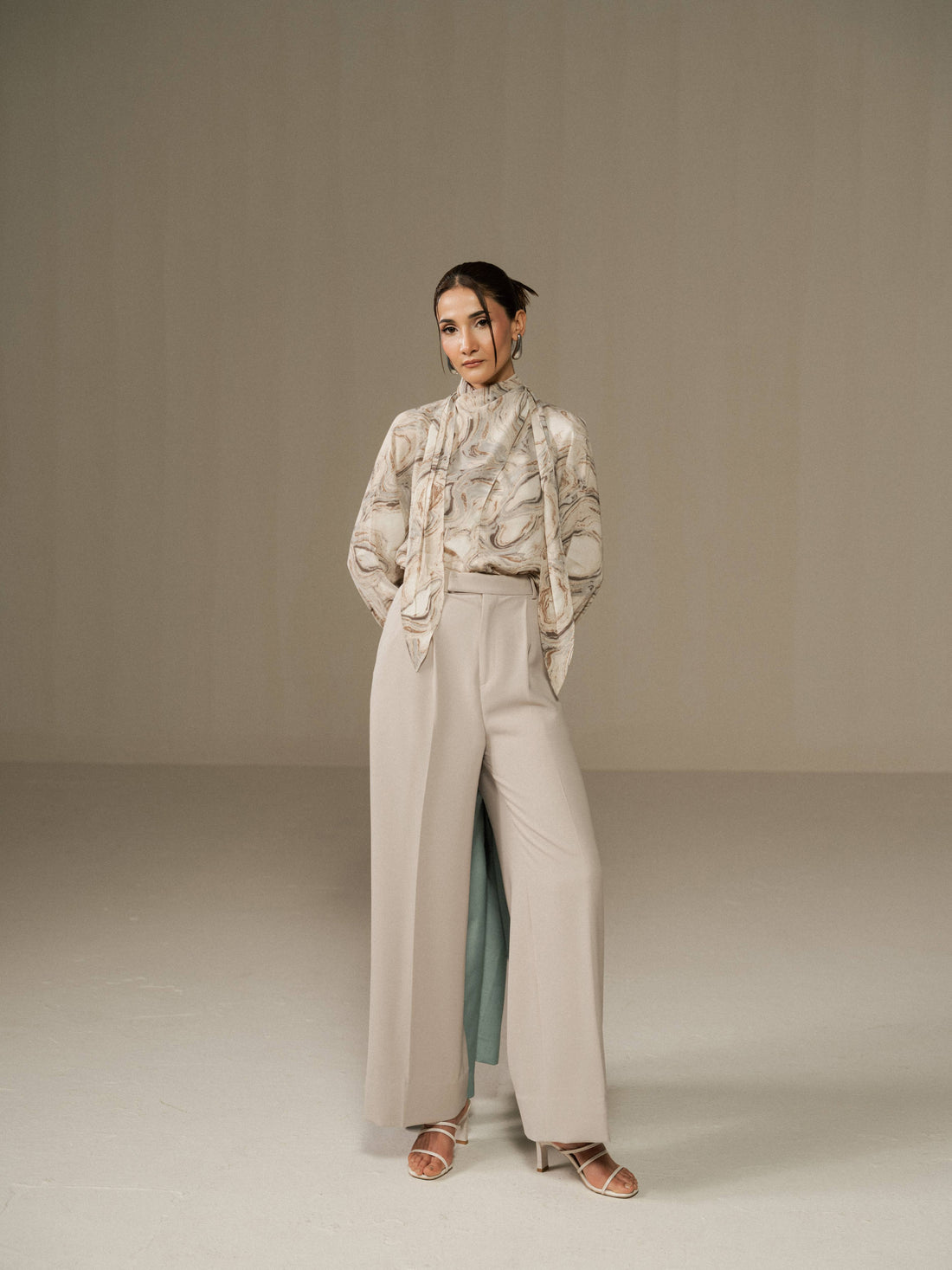 Luna Tailored Wide-Leg Trousers
