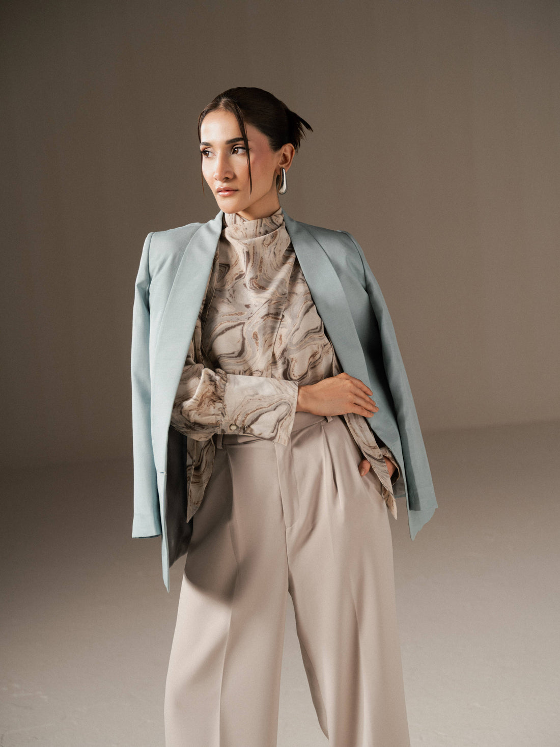 Luna Tailored Wide-Leg Trousers