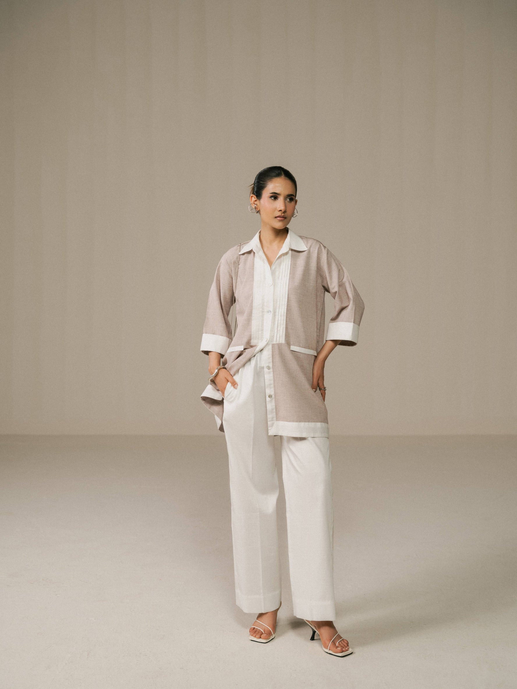 Duo-Tone Linen Shirt