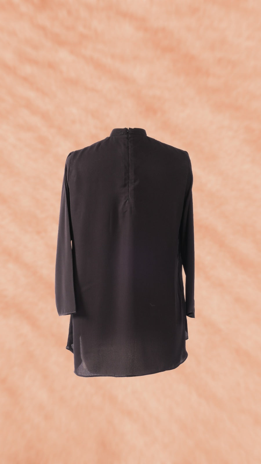 Black crepe classic shirt