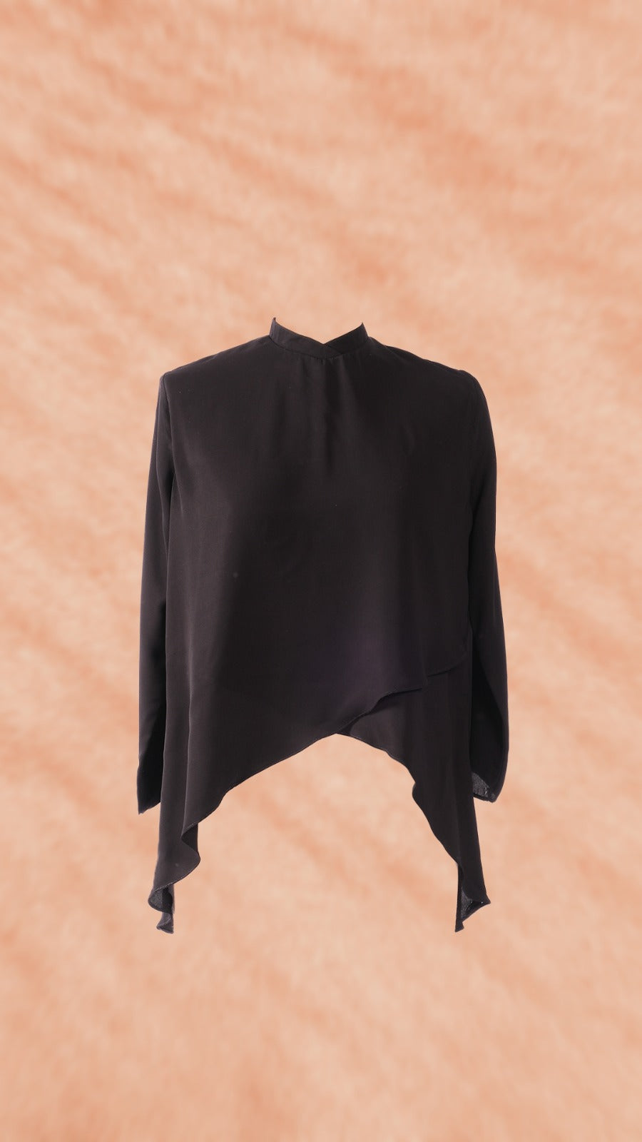 Black crepe classic shirt