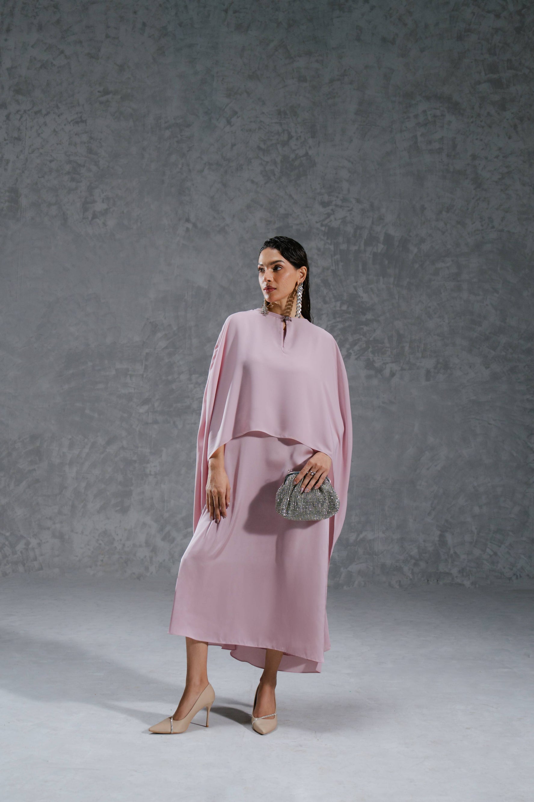 Asymmetric Cape Dress