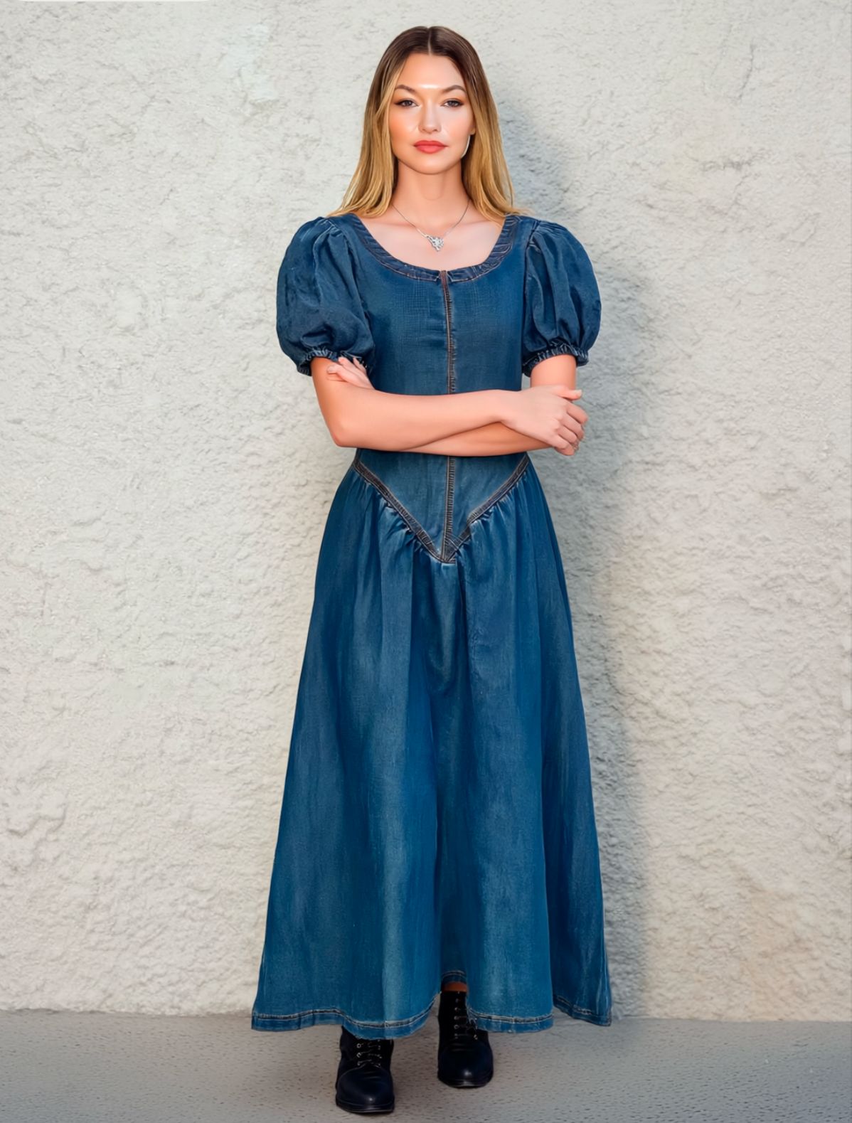 Denim Maxi Dress