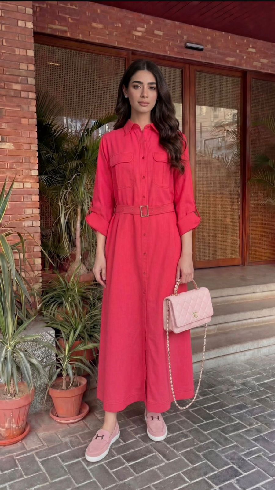 Button-down shirt dress with a relaxed, flowy silhouette
