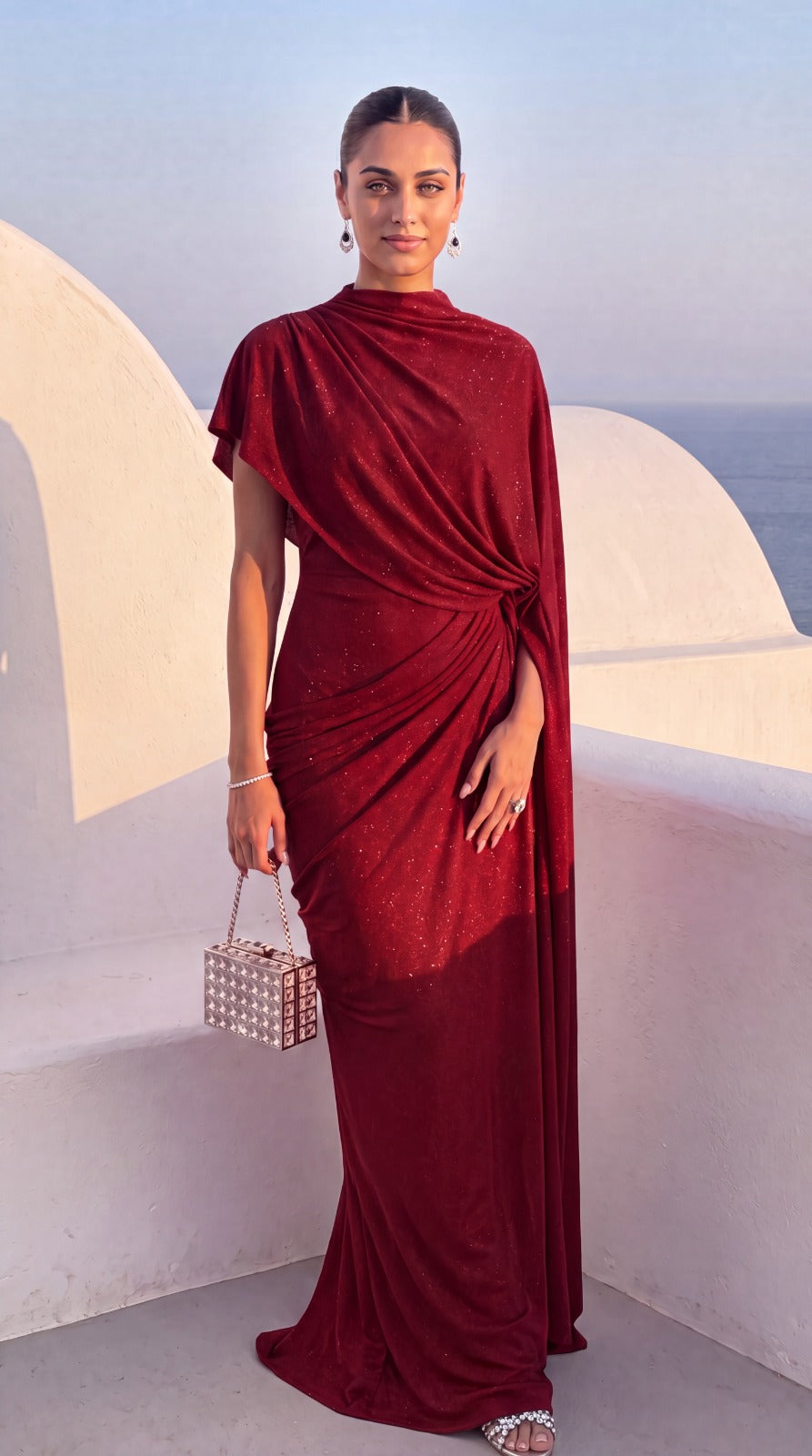 Luna Draped Saree Gown