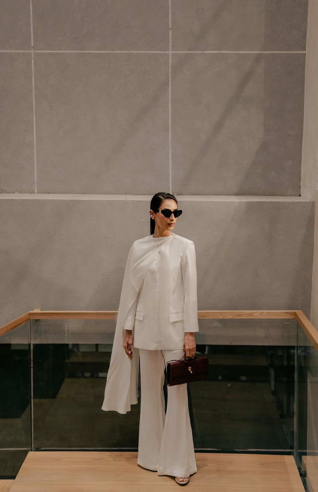 Ivory Silk Blazer Set