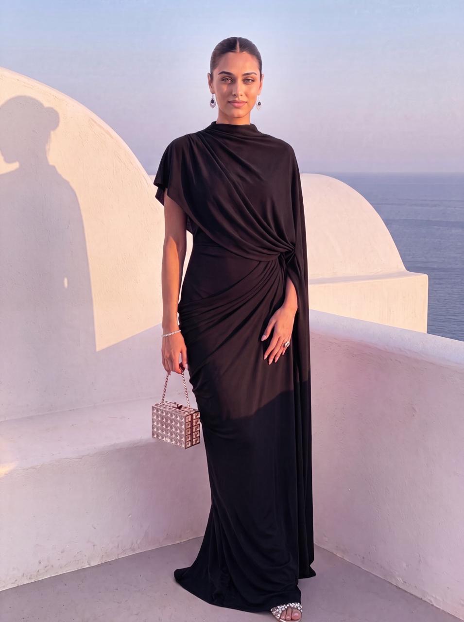 Luna Draped Saree Gown