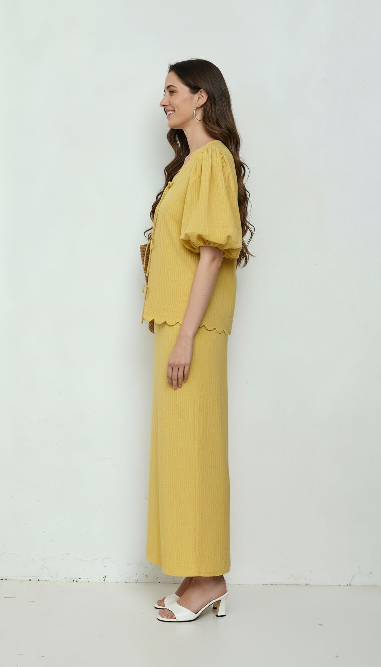 Scallop Bow Skirt Set