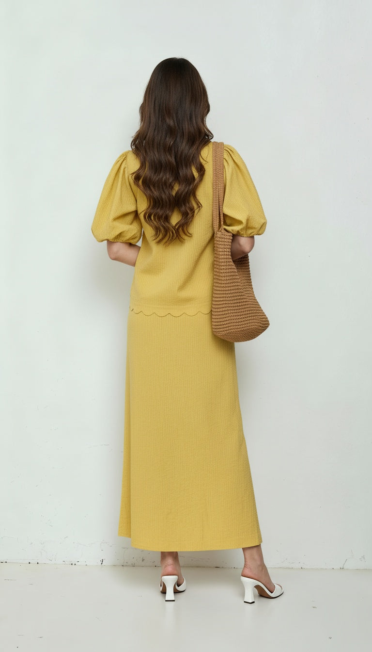 Scallop Bow Skirt Set